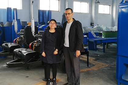 Algeria Customer Inspect Charcoal Making Machine
