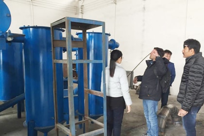 Indian Customers Inspection The Carbonization Furnace