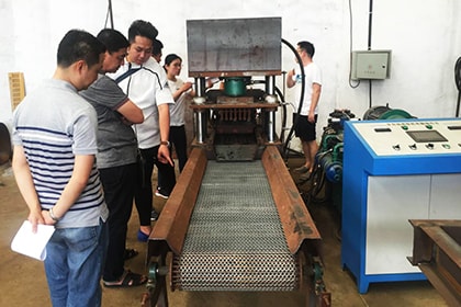 Indonesian Customers Inspect Carbonization Equipment