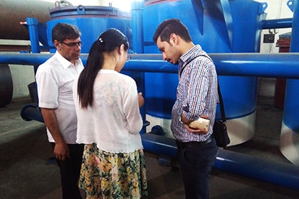 Iran Customers Inspect Charcoal Equipments